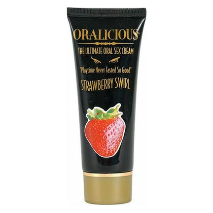 Introducing the Sensualicious Strawberry Swirl Oral Cream - The Ultimate Pleasure Enhancer for Oral Intimacy!