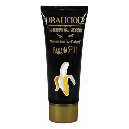 Introducing the Sensualicious Oral Pleasure Cream - Banana Split Flavor for Enhanced Intimacy!
