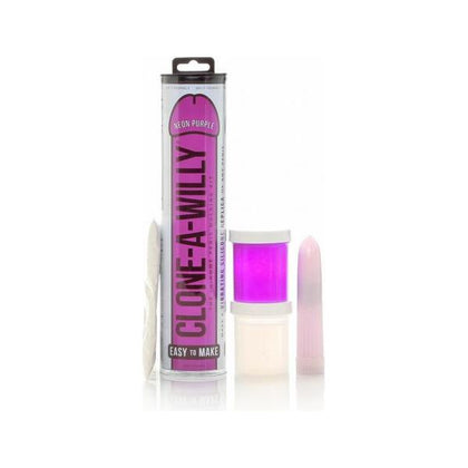 Clone-A-Willy Kit - Vibrating Neon Purple Silicone Penis Replica X123 - Unisex Pleasure - Vibrating Dildo