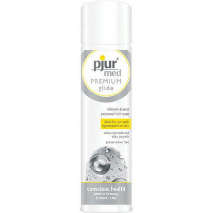 Pjur Med Premium Glide - Silicone Lubricant for Sensual Pleasure - Model X3 - Unisex - Long-Lasting Formula - 3.4 oz Bottle - Transparent