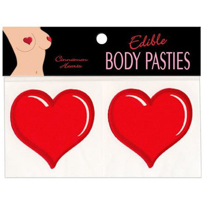 Introducing Sensual Delights: Cinnamon Hearts Edible Body Pasties - Model SDBP-01 - For All Genders - Exquisite Pleasure for Your Intimate Curves - One Size Fits All