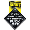 Kalan Explicit Expression Car Window Sign - Assertive Communication for Road Safety - Adult Naughty Store