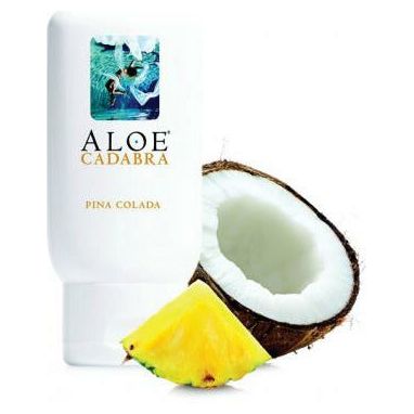 Aloe Cadabra Organic Lubricant - Pina Colada 2.5 oz Bottle: The Ultimate Intimate Pleasure Enhancer for All Genders, Delightful Pina Colada Scent, Silky Smooth Formula, 95% Organic Aloe Vera