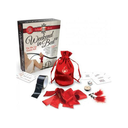 Introducing the Sensual Pleasures Weekend In Bed II Tie Me Up Edition Kit - The Ultimate Seductive Bondage Experience for Couples