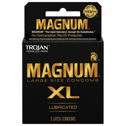Trojan Magnum XL 3 Pack Latex Condoms - The Ultimate Pleasure Enhancer for Well-Endowed Men