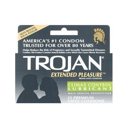 Trojan Extended Pleasure Condoms - Enhance Your Experience with Long-lasting Pleasure, Model X12, for Men, Ultimate Sensation and Protection, in a Vibrant Color