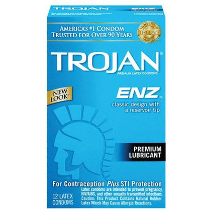 Trojan ENZ Lubricated Latex Condoms 12 Pack - Premium Quality, Silky Smooth, and Reliable Protection for Safer Intimacy