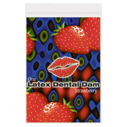 Introducing the SensaDent Strawberry Flavored Latex Dental Dam - Model SD-1001 - For Safer Oral Pleasure (Unisex) - Deliciously Red!