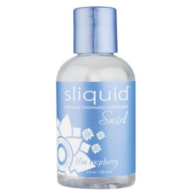 Sliquid Swirl Blue Raspberry Water-Based Lubricant - Enhance Your Pleasure with a Flavorful Twist - Adult Naughty Store