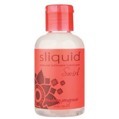 Sliquid Swirl Water-Based Lubricant - Strawberry Pomegranate Flavor, 4.2 oz Bottle - Adult Naughty Store