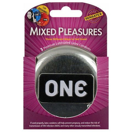 Global Ethics One Next Generation Mixed Pleasures Condoms - Box of 3: Vibrant Designs, Glow-in-the-Dark, Super Sensitive, Silver Tin, Silicone Lubricant, HIV Outreach Funding