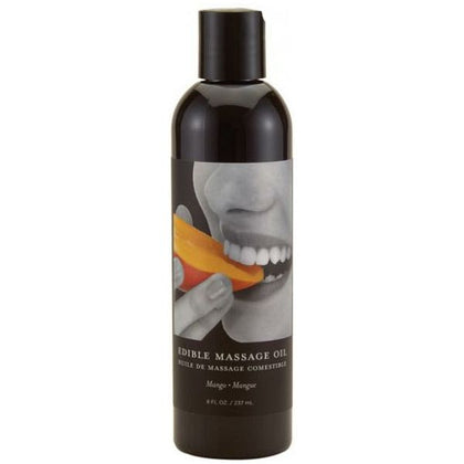 Earthly Body Edible Massage Oil - 8 Oz Mango: A Delectable Sensation for Irresistible Massages