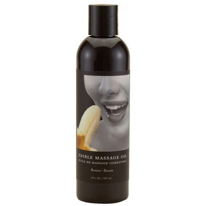 Earthly Body Edible Massage Oil - Banana Flavored, 8oz Bottle