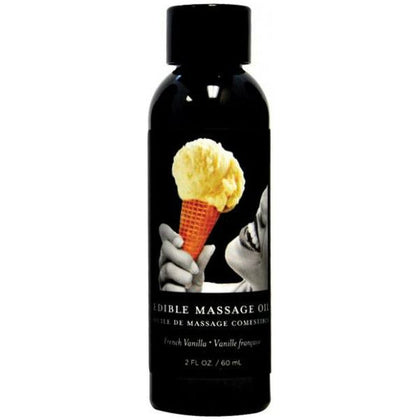 Earthly Body Edible Massage Oil Vanilla 2oz - Sensual Skin Nourishment for Intimate Moments