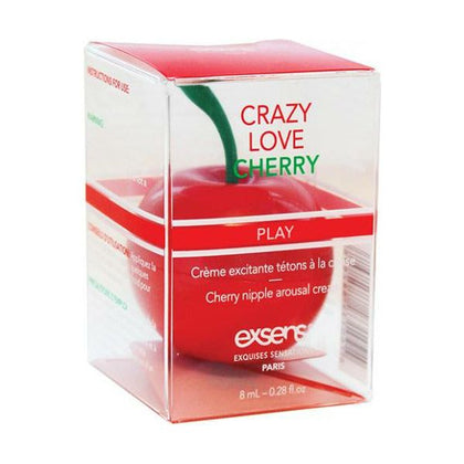 Exsens Of Paris Crazy Love Cherry Nipple Arousal Cream - Vegan Flavored Hydrating Cream for Gentle Tingling Sensation - External Use Only - 0.27oz