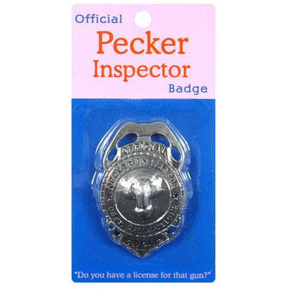 Introducing the Pleasure Inspector Metal Badge - The Ultimate Official Badge for Intimate Inspections - Adult Naughty Store