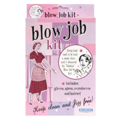 Paladone Blow Job Kit: Ultimate Cleanliness for Oral Pleasure - Model BJ-2000, Unisex, Hygienic Gloves, Apron, Oversleeves, and Hairnet, for a Mess-Free Experience - Black - Adult Naughty Store