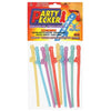 Party Pecker Sipping Straws - Assorted Colors (10 pc bag)
