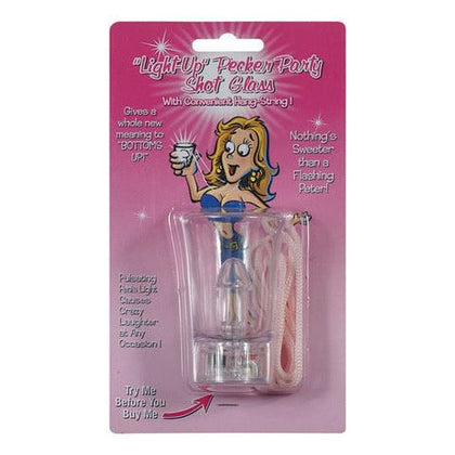 Introducing the Pleasure Palace Light Up Pecker Party Shot Glass - Model PP-001: The Ultimate Fun-Filled Shot Experience!