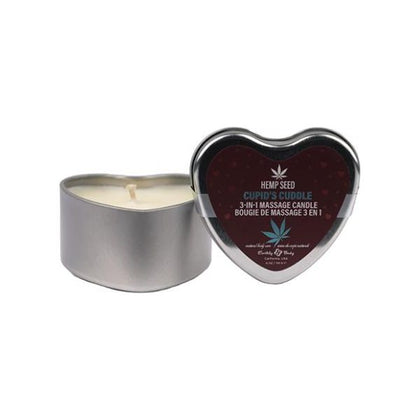 Earthly Body 2024 Valentines 3 In 1 Massage Heart Candle - Cupids Cuddle - Aromatherapy Candle, Massage Oil, Skin Moisturizer - Natural Ingredients - 4 Oz - Coconut, Monoi and White Cedar Scents