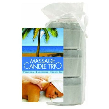 Earthly Body Massage Candle Trio Gift Bag - 2 oz Skinny Dip, Dreamsicle, and Polynesia: The Ultimate Sensual Indulgence for Alluring Aromatherapy Massage Experience