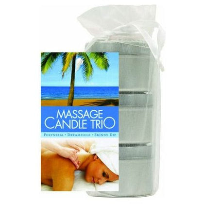 Earthly Body Massage Candle Trio Gift Bag - 2 oz Skinny Dip, Dreamsicle, and Polynesia: The Ultimate Sensual Indulgence for Alluring Aromatherapy Massage Experience - Adult Naughty Store