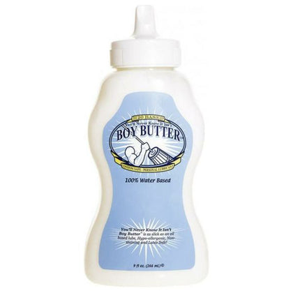 Boy Butter H2O Lubricant Squeeze Bottle 9oz - Premium Water-Based Cream Lubricant for Intimate Pleasure