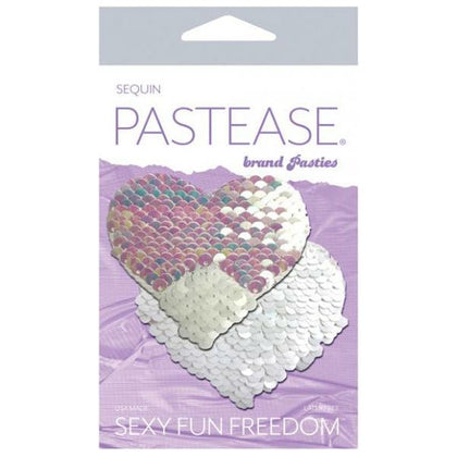 Pastease Pearl & White Color Changing Sequin Heart Nipple Pasties - Model O-s, Women's Lingerie, 3