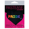 Pastease Pride Rainbow Black O-S - Heart-Shaped Nipple Pasties for Women, Men, and Non-Binary Individuals - Handcrafted in the USA - Latex-Free, Waterproof Adhesive - Perfect for Concealing o - Adult Naughty Store