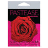 Pastease Glitter Velvet Blooming Rose Red O-S - Handcrafted Nipple Pasties for Women, Sensual Red Glitter Velvet Roses, Model O-S, Intimate Pleasure Accessories, 3