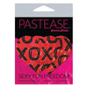 Glitter XOXO Heart Red Black O-S Pastease: Hand-Made Heart-Shaped Nipple Pasties for Women, Perfect for Sensual Intimate Moments, Size O-S - Adult Naughty Store