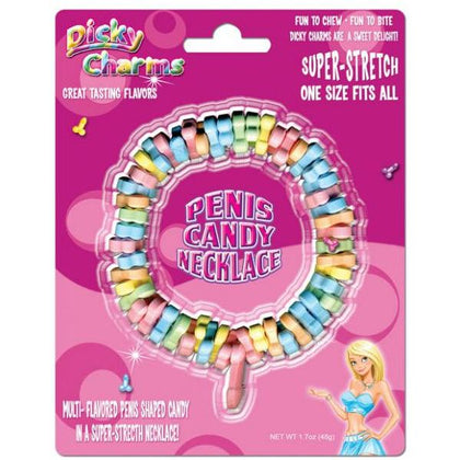 Introducing the Naughty Delights Dicky Charms Penis Candy Necklace - The Ultimate Adult Pleasure Accessory!