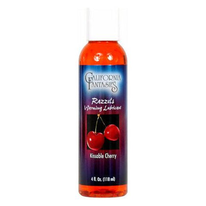 California Fantasies Razzels Kissable Cherry Warming Lubricant - Sensual Pleasure Enhancer for Couples - 4 oz Bottle