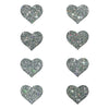 Pastease Mini Glitter Hearts Silver Pack Of 8 Pasties
