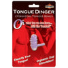 Introducing the SensaPleasure Tongue Dinger Vibrating Tongue Ring - Model TD-500X: The Ultimate Pleasure Enhancer for Intimate Moments! - Adult Naughty Store