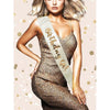 Rose Gold Birthday Girl Sash - Elegant and Glamorous Metallic Script Foil Sash