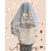 Rose Gold Bride to Be Luxury Veil - Elegant and Glamorous Sash with Metallic Script Foil in Gold - Adult Naughty Store