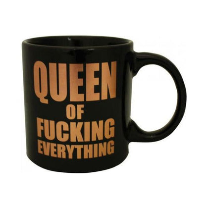 Queen's Domain: Majestic Black 22oz Attitude Mug - Rule Over Everything!