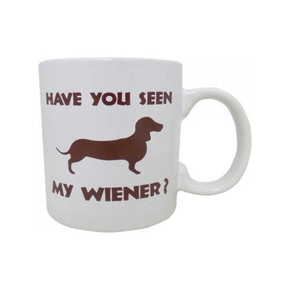 Island Dogs Wiener Watcher Ceramic Mug - 22oz White Cup for Wiener Dog Owners
