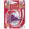 Introducing the SensaVibe Honey Bunny Vibrating Cock Ring - Model HB-5000: Unleash Pleasure and Intimacy in Purple