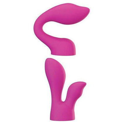 Palm Power Massager Attachment - Sensual Silicone Heads 2-Pack - Model PS-2S - Dual Stimulation for Women - G-Spot and Clitoral Pleasure - Pink