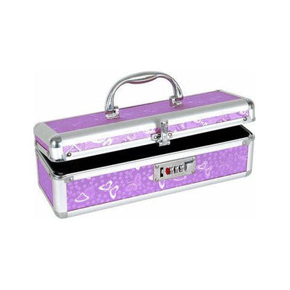 Introducing the PleasureLock Lockable Vibrator Case - Model PVL-2012, Purple
