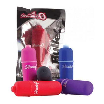 Seductive Pleasures: Screaming O Touch Bullet 3-Speed Assorted Color Vibrating Bullet for All Genders, Intense Clitoral Stimulation, in Vibrant Jewel Tones