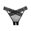 Allure Lingerie Adore Collection - Desire Sheer and Lace Panty Black O-S (Model: AL-DSLP-BLK-O-S) - Adult Naughty Store