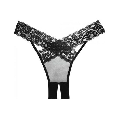 Allure Lingerie Adore Collection - Desire Sheer and Lace Panty Black O-S (Model: AL-DSLP-BLK-O-S) - Adult Naughty Store