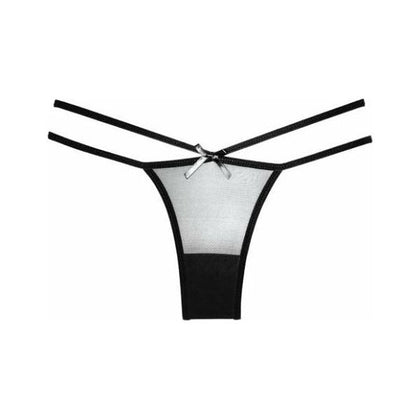 Allure Lingerie Adore Collection Sheer Naughty Vanilla Panty Black O-S Women's Low Waist Lace Underwear, Model AVP-001, Sensual Intimate Apparel, Size 26-30 Waist, 28.5-32.5 Low Waist, 36-40 Hips