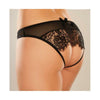 Adore Expose Panty Black OS: Sensual Sheer Mesh Bikini with Lace Back, Open Rear, and Booty Shaping Straps - Women's Intimate Apparel, Model: AD-EPB-OS, Size: One Size Fits Most - Adult Naughty Store