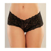 Adore Candy Apple Panty Black O-s: Seductive Lace Lingerie for Women - Model ACPB-Os - Enhance Your Intimate Moments with this Alluring Black Panty - One Size Fits Most - Adult Naughty Store