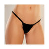 Adore Between The Cheats Velvet Panty Black O-S: Sensual Women's Velvet Strappy Waistband Hook Front Closure Panty for Intimate Pleasures - Model ABTCVP-BLK-O-S