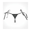 Adore Lolita Women's Black Lace Thong with Open Crotch - Model LPT-BLK-O-S - Size: One Size Fits Most - Adult Naughty Store